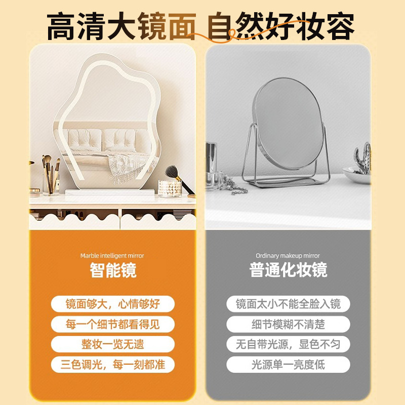 Espejo de maquillaje de escritorio con lámpara LED dormitorio red red red in mirror de vestir