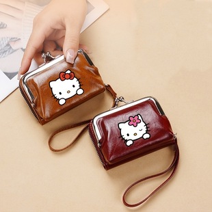Temu New Cat Print Small Wallet Double Layer Card Holder Girl Small Wallet Coin Purse Cute, Compact and Lightweight