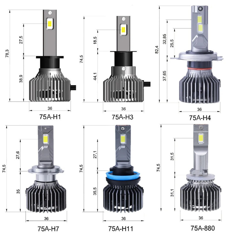 Farol de automóvil LED super brillante de alta potencia Farol LED universal de luz blanca
