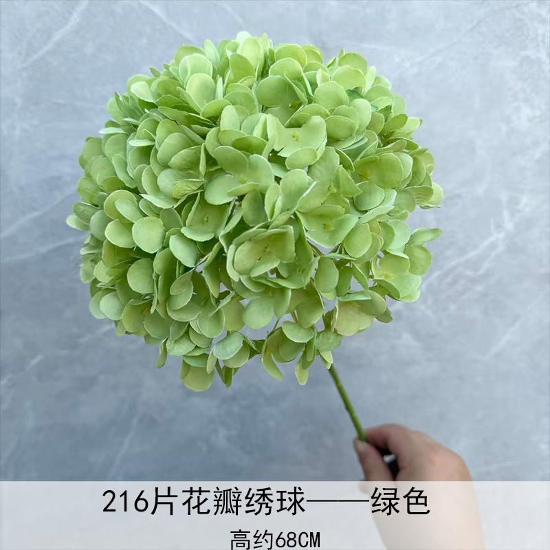 Nuevo en 2025, Decoración de Flores de Hortensia Individual en Forma de Piruleta, Recomendado para Decoración de Salones de Boda, Hoteles y Hogares, Diseño de Arreglos Florales, Decoración Suave