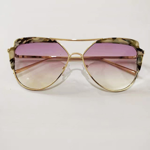 新款眉毛边金属框太阳眼镜素颜显瘦街拍时尚炫彩遮阳镜文艺护目镜