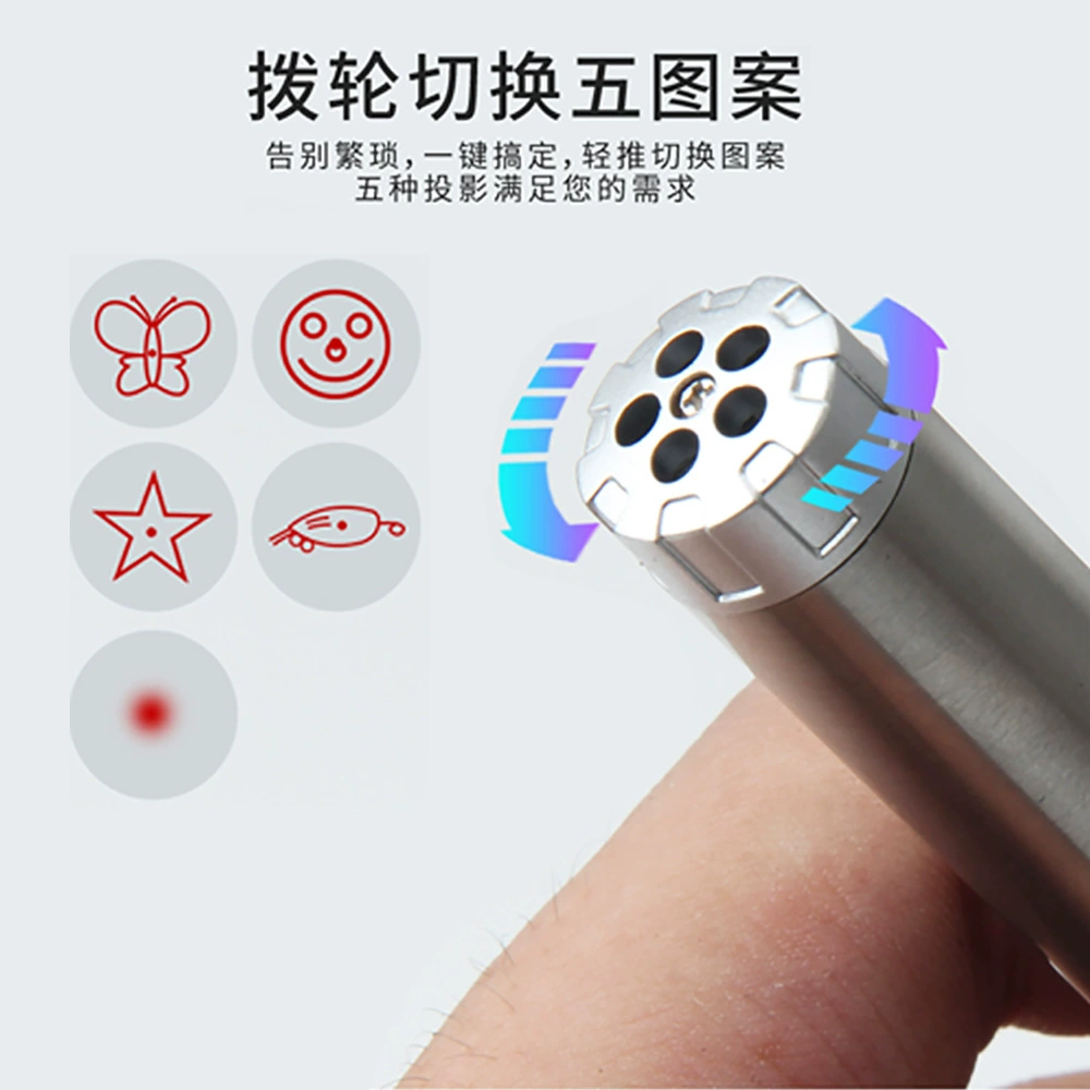 Забавная интерактивная USB-заряжаемая лазерная ручка для кошек, многошаблонный инфракрасный лазерный указатель