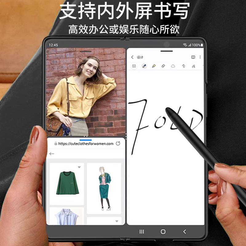 Nueva cabeza de la pluma del silicón para Samsung Z fold4/fold3/Fold5 creativo dentro y fuera pantalla Stylus S22