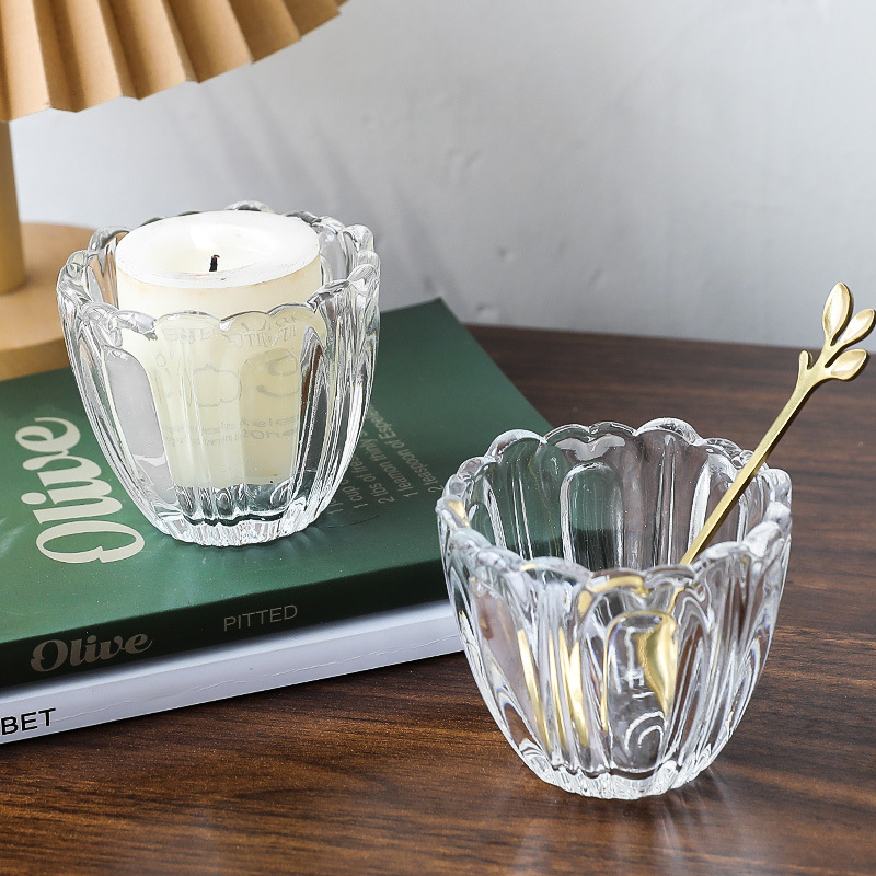 批发水晶玻璃拇指蜡烛杯北欧简约ins风家居氛围感diy烛台装饰摆件