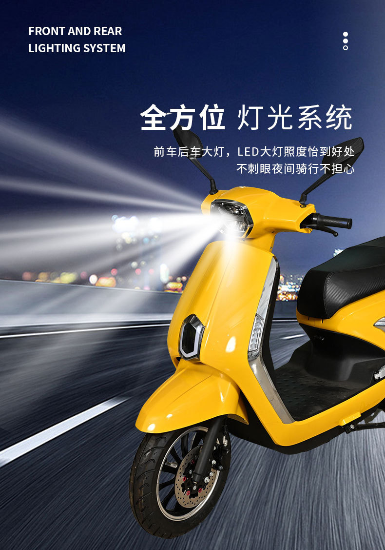 Foreign Trade Popular High-Speed Electric Motorcycle Vespa Electric Motorcycle Adult Leisure Electric Motorcycle Factory Wholesale