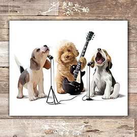 有趣的狗墙艺术|小狗墙装饰-无框尺寸