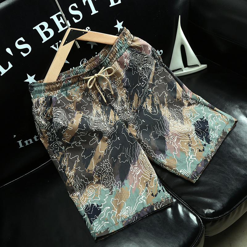 五分裤男跨境外贸夏季沙滩裤男士休闲跑步运动短裤男直筒裤潮代发