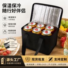 跨境现货无纺布保温箱便携午餐包外卖户外野餐包生鲜冰袋定制批发