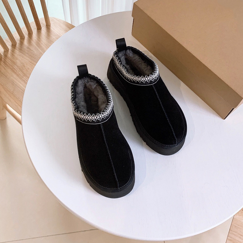 Gigi 冬厚底 TAZZ エスニックスタイルレディース厚く暖かい綿スリッポンスノーブーツカップルスタイルクロス|undefined