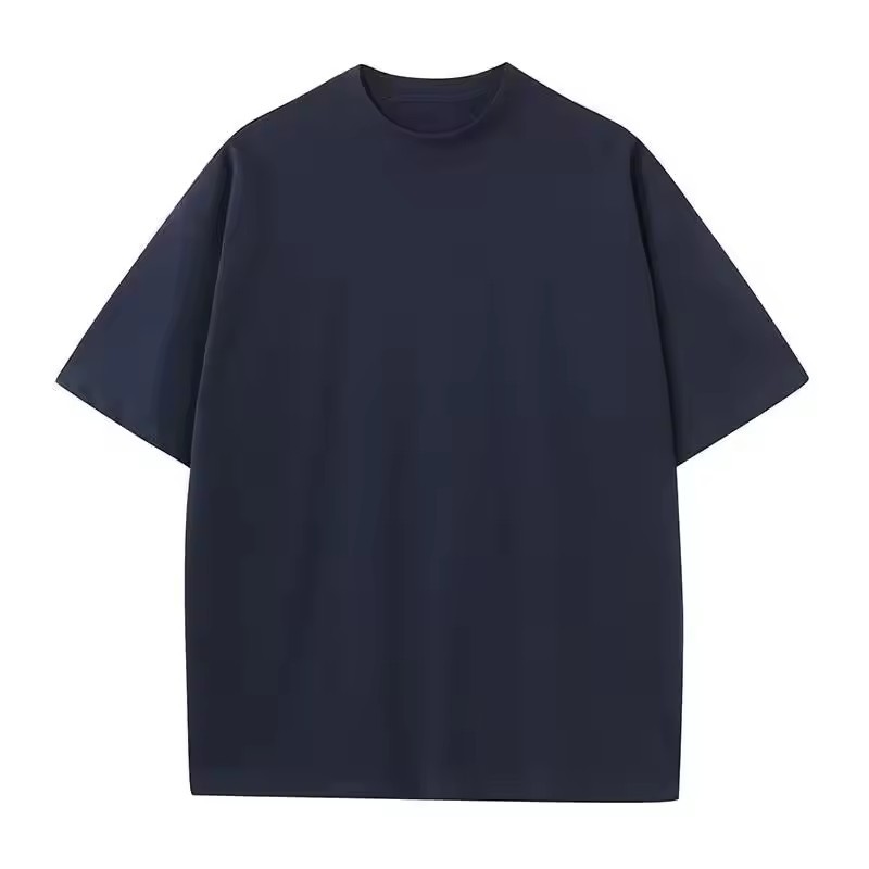 270g heavyweight pure cotton solid color short-sleeve t-shirt regular shoulder style loose solid color top white base shirt thick men‘s t