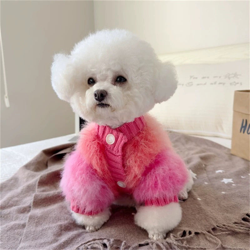 犬服秋冬暖かい小型犬テディビションポメラニアン子犬ニットセーターペット服