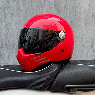Motosiklet kaskı (dəbilqə) – Retro Motorcycle Helmet for Men and - ferrari-black-tea-mirror-delivery-transparent-mirror-m