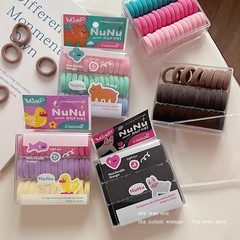 厂家直供40根盒装多色儿童彩色发圈发绳头绳小女孩头饰扎头发皮筋