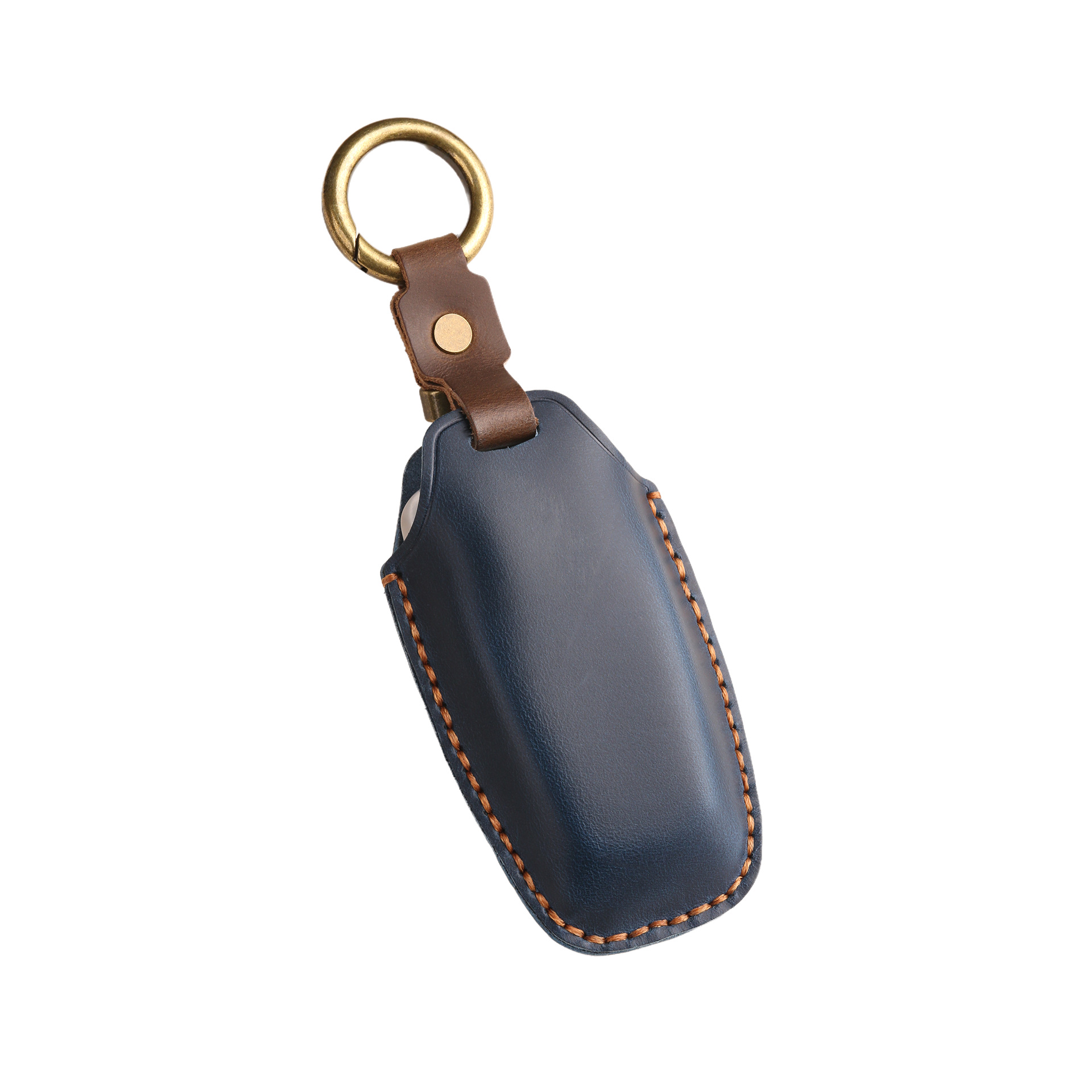 Retro Key Cover Suitable for Ford Focus Mondeo Cover Edge Leather Shell Pure Handmade Key Bag Buckle