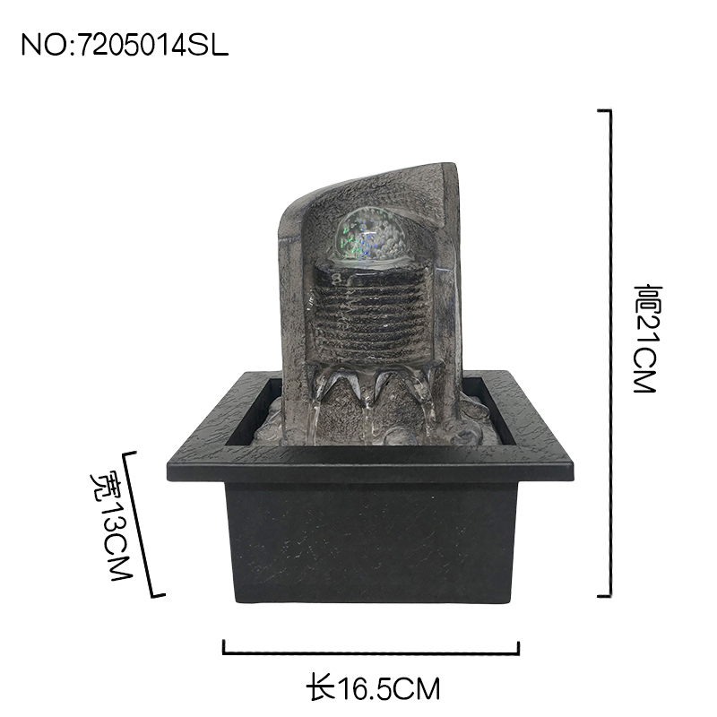 Adornos de agua corriente Agua circulante Fuente de lujo ligera moderna Escritorio de oficina Bola de feng shui pequeña decoración de sala de estar