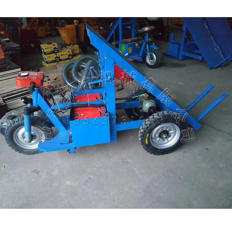 骑行式拉砖车 电动平板拉砖车 手摇自卸运输车 工人轻松骑行