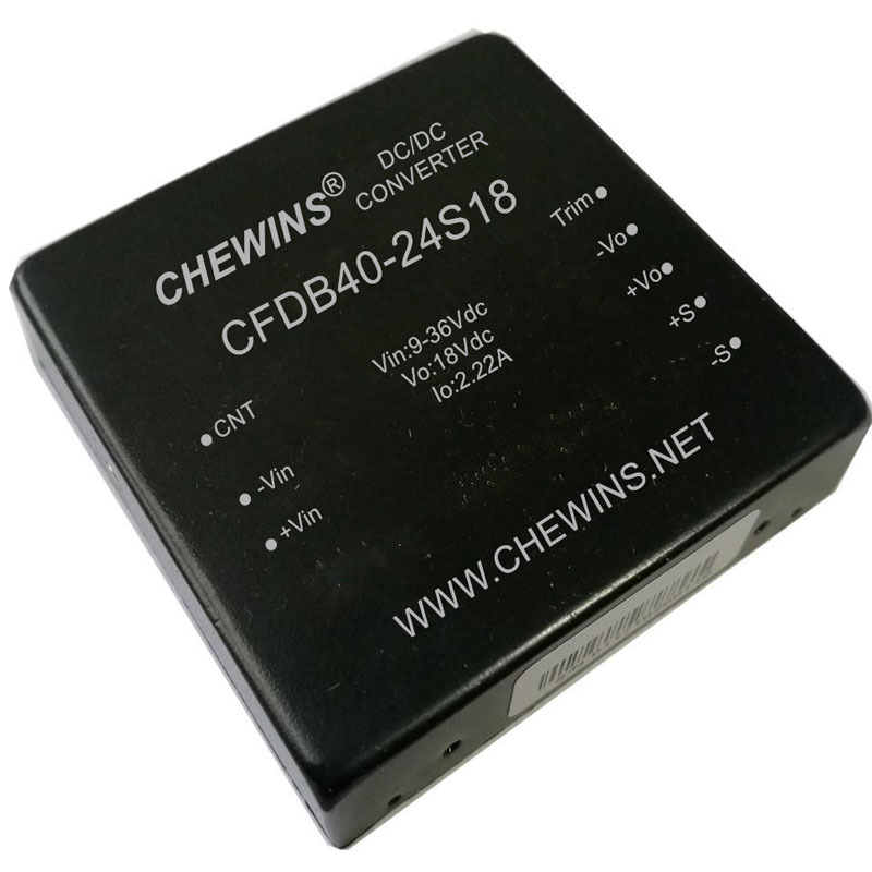 DC-DC电源模块9-36V输入24V转18V 40W单路稳压输出CFDB40-24S18