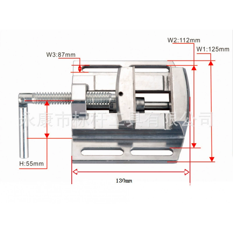 BG-6258 Мини-сильные плоские плоскогубцы, маленькие настольные тиски из алюминиевого сплава 2.5inch года, плоскогубцы для настольного сверлильного станка