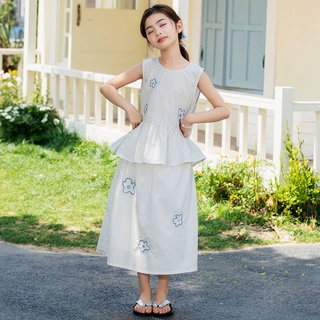 女童夏季套装2026新款洋气休闲儿童夏装女孩背心半身裙两件套衣服