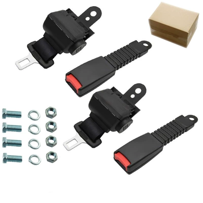 X Golf Cart Seat Car seat belt - 2-semi-closed-retractors-2-20cm-semi-closed-bases-4-complete-sets-of-screws-two-sets-in-one-box