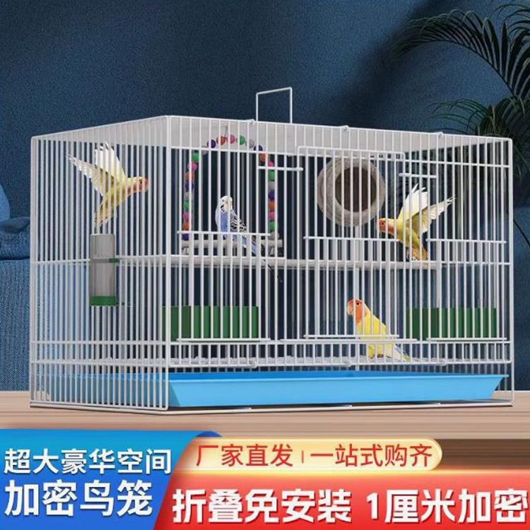 新しい鳥かごエコヴィラ大型折りたたみセキセイインコ鳥かご黒鳳凰真珠鳥高級ケージ送料無料|undefined