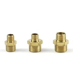 Full copper conversion fitting double outer thread reducer inner connection joint wholesale outer thread thickened joint accessories brass diameter changing twin fitting