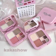 kakashow多效综合盘一盘多用眼影+腮红+高光+修容哑光细闪多用盘