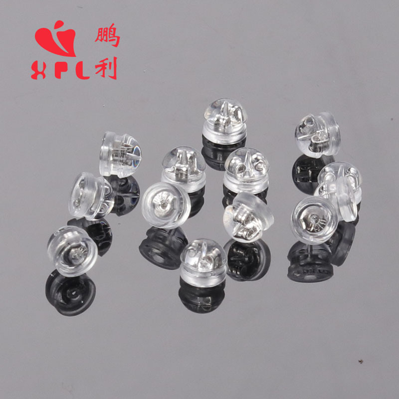 液体シリコンバッグ金diy耳飾りアクセサリー18k真金透明ハンバーグ耳栓イヤリング真珠ピアス後栓