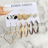 Retro earrings, advanced set, metal jewelry, European style, high-quality style, wholesale