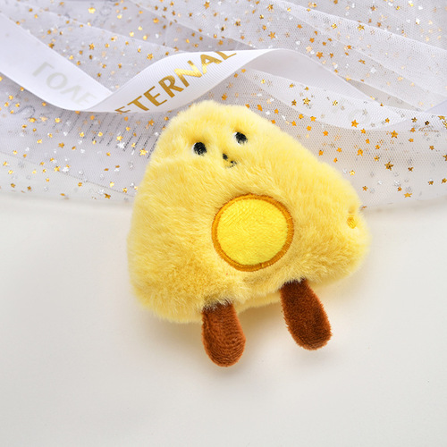 Japanese and Korean embroidery cotton-filled food doll DIY plush brooch hairpin material scarf keychain pendant wholesale