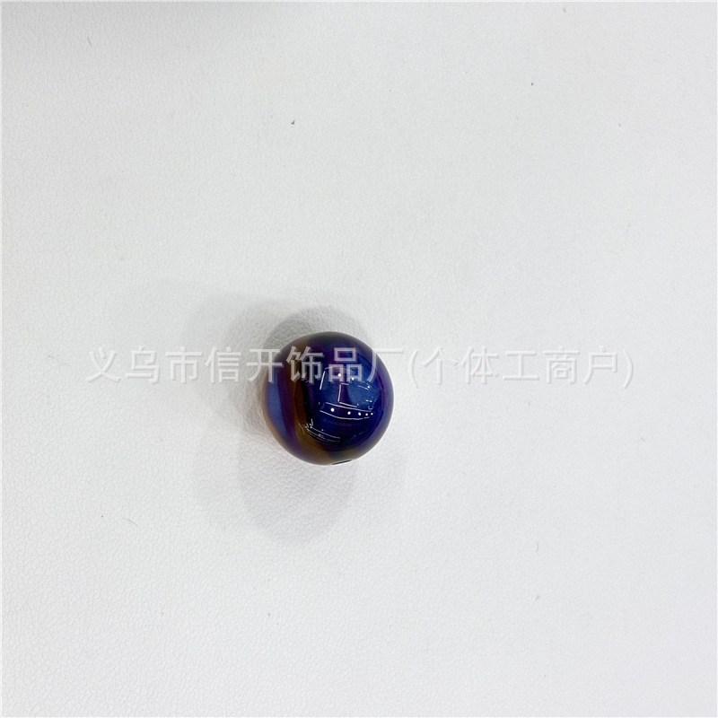 通孔树脂阿尔卑斯圆珠串珠笔配件手机钥匙链diy手工饰品散珠材料|undefined