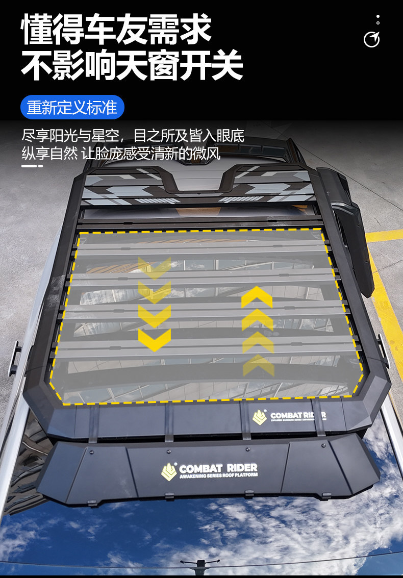 Suitable for the Ideal L6 Outdoor Camping Vehicle Roof Expansion Explorer Roof Rack Canopy Side Tent Ladder