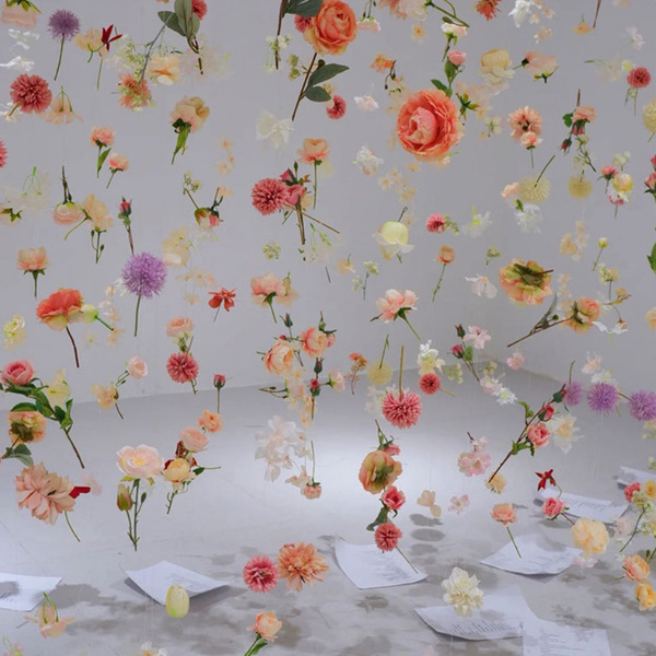 Suspended flower door curtain ring creation photo check-in…
