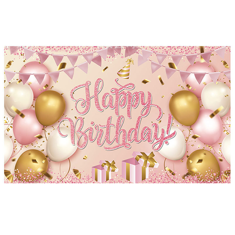 Fondo de fiesta con pancarta de feliz cumpleaños 2025, tela colgante para fotos con tema de cumpleaños, decoración fotográfica.
