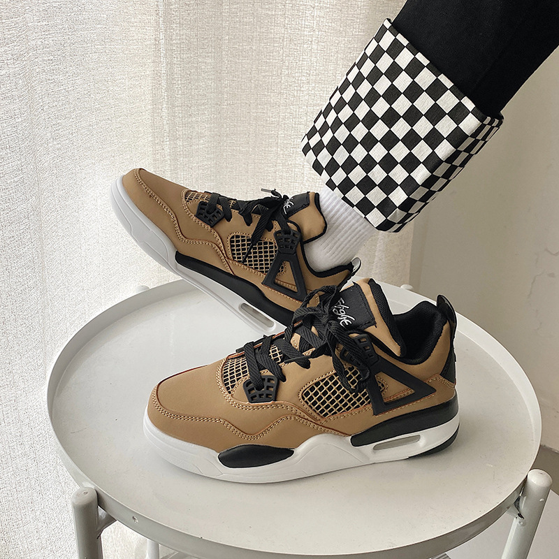 Spring 2022 ins Style All-match Air Cushion Sneakers for Men and Women Students Couple Street Shooting Lightweight Basketball Running Shoes