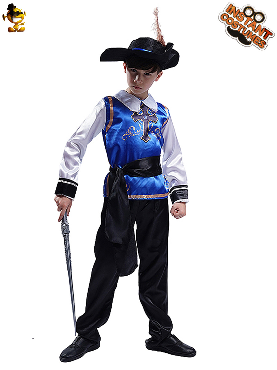 Transfronterizo de Halloween Cosplay traje de la etapa traje de niño pequeño traje de mosquetero