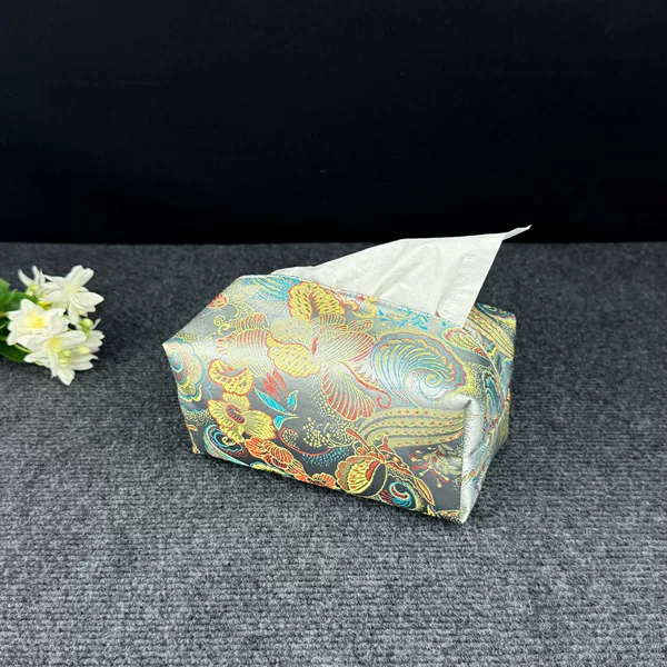 Phoenix flower tissue box