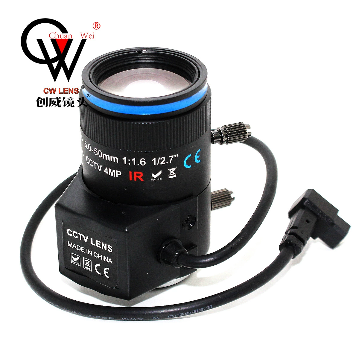 YT5-50mm 4MP HD сетевой пистолет автоматический зум-объектив Chuangwei видео объектив CW LENS