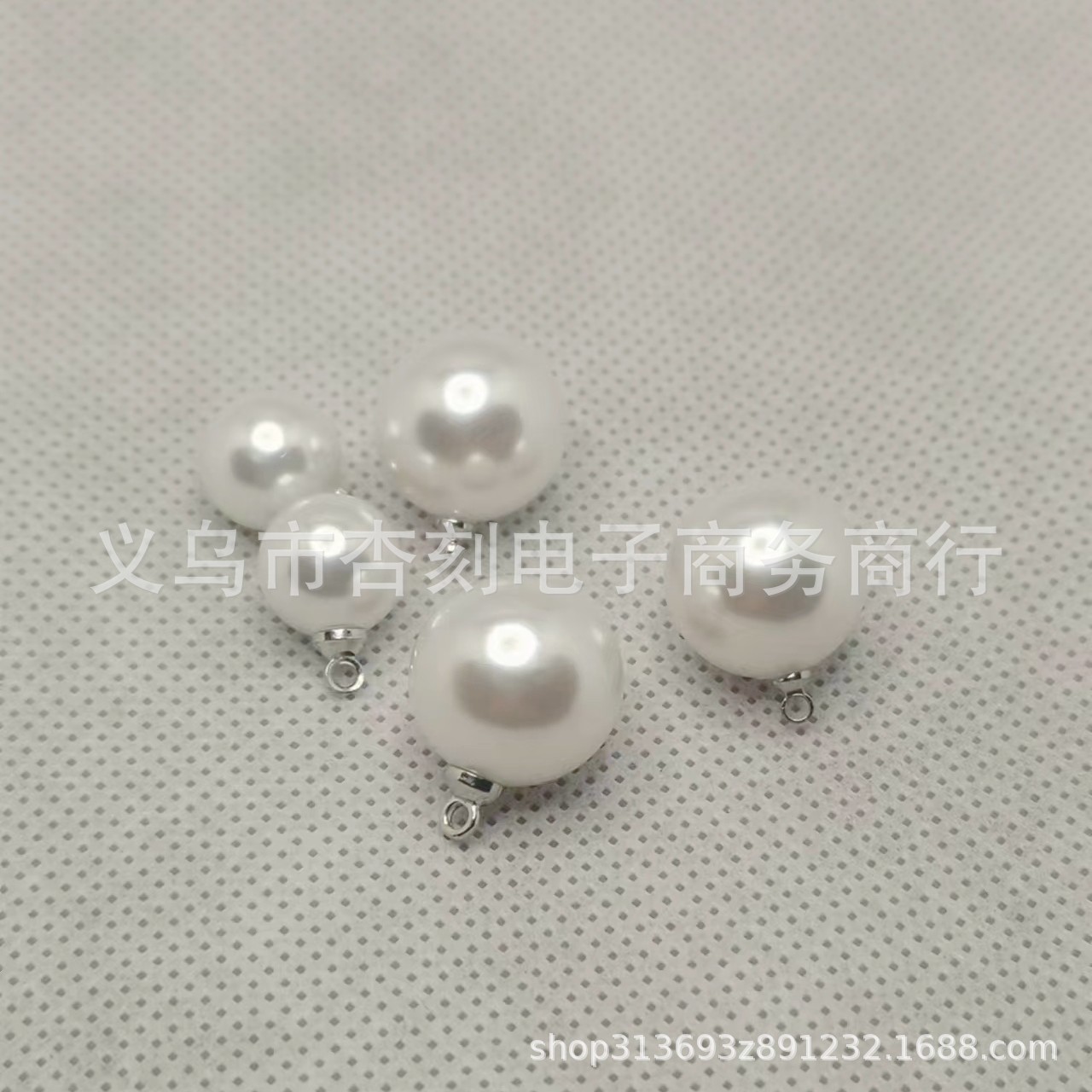 Round beads pearl, pendant, earrings handmade, necklace, accessory, accessories, DIY 4