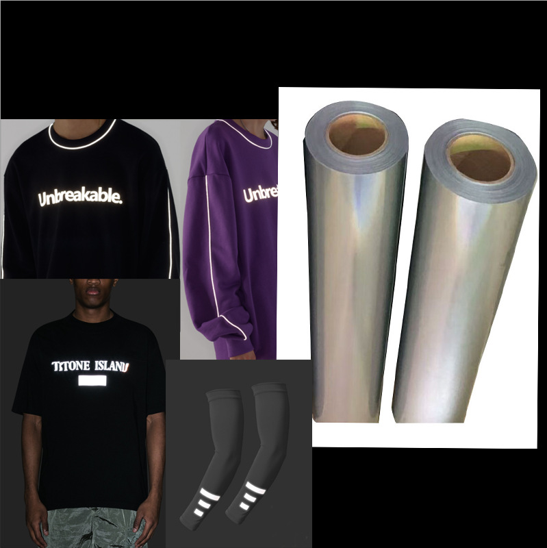 柯式反光印花烫画膜按样雕刻热转印烫画膜标 TPU PES烫画水洗标