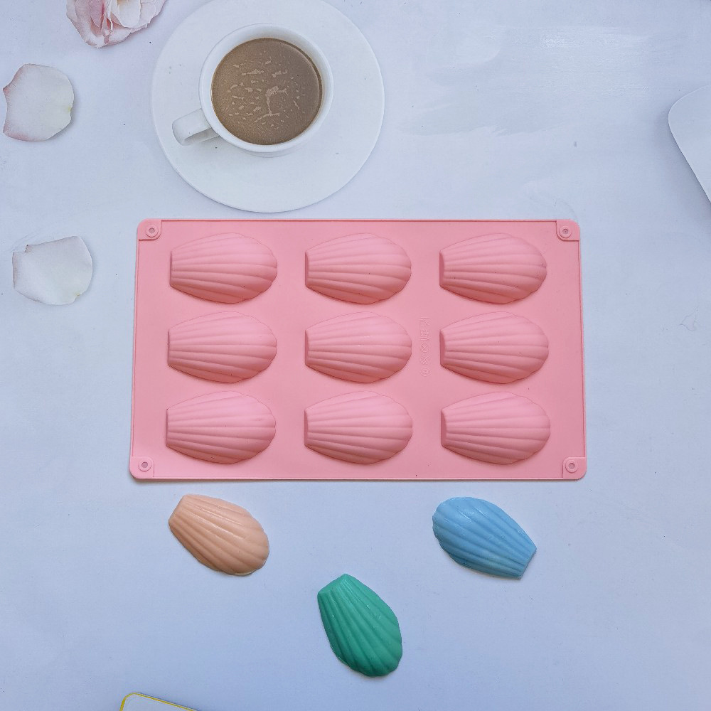 9 conchas de chocolate 9 molde de silicona pastel helado pudín molde de postre jabón utensilios