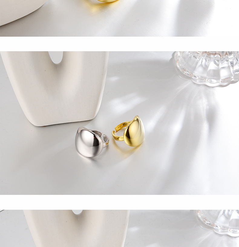 Fashion Geometric Sterling Silver Plating Open Ring 1 Piece