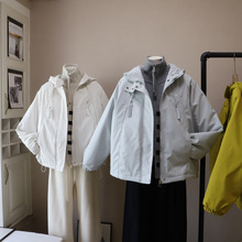 [比正]2025秋冬新款韩版时尚休闲宽松百搭保暖连帽棉衣外套女5577