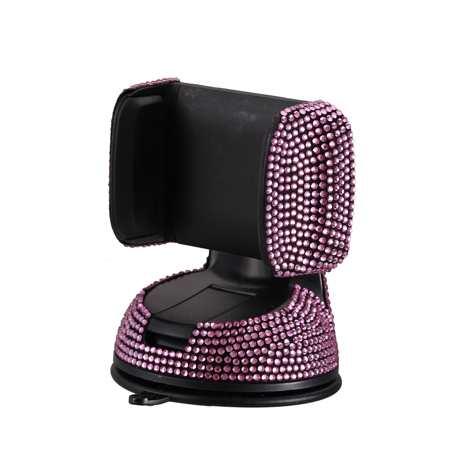 Diamond-Encrusted Car Phone Holder 360 ° Rotating Suction Cup Dashboard Navigation Stand, Universal Model