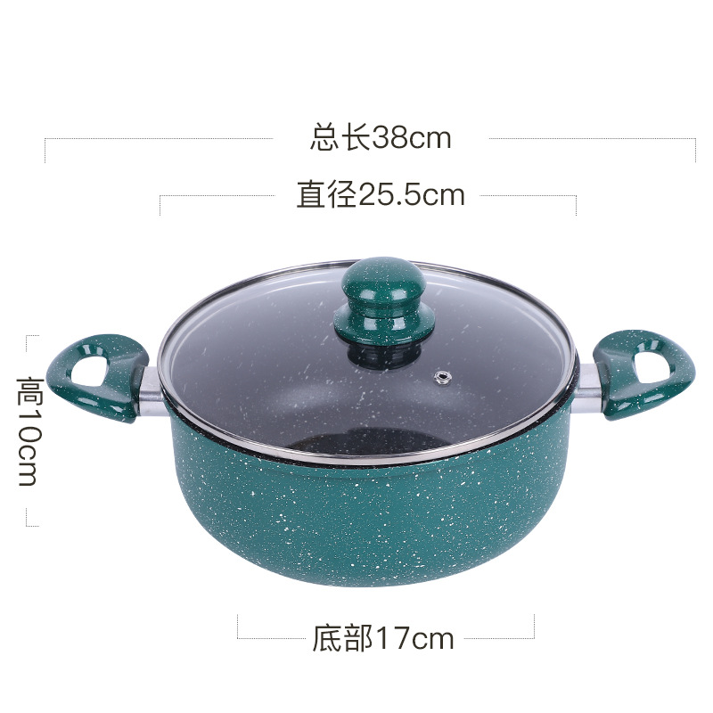 Nuevo cross-border nuevo antiadherente casero de cinco piezas set de ollas, regalo de reunión anual al por mayor, caja de regalo práctica de ollas de sopa