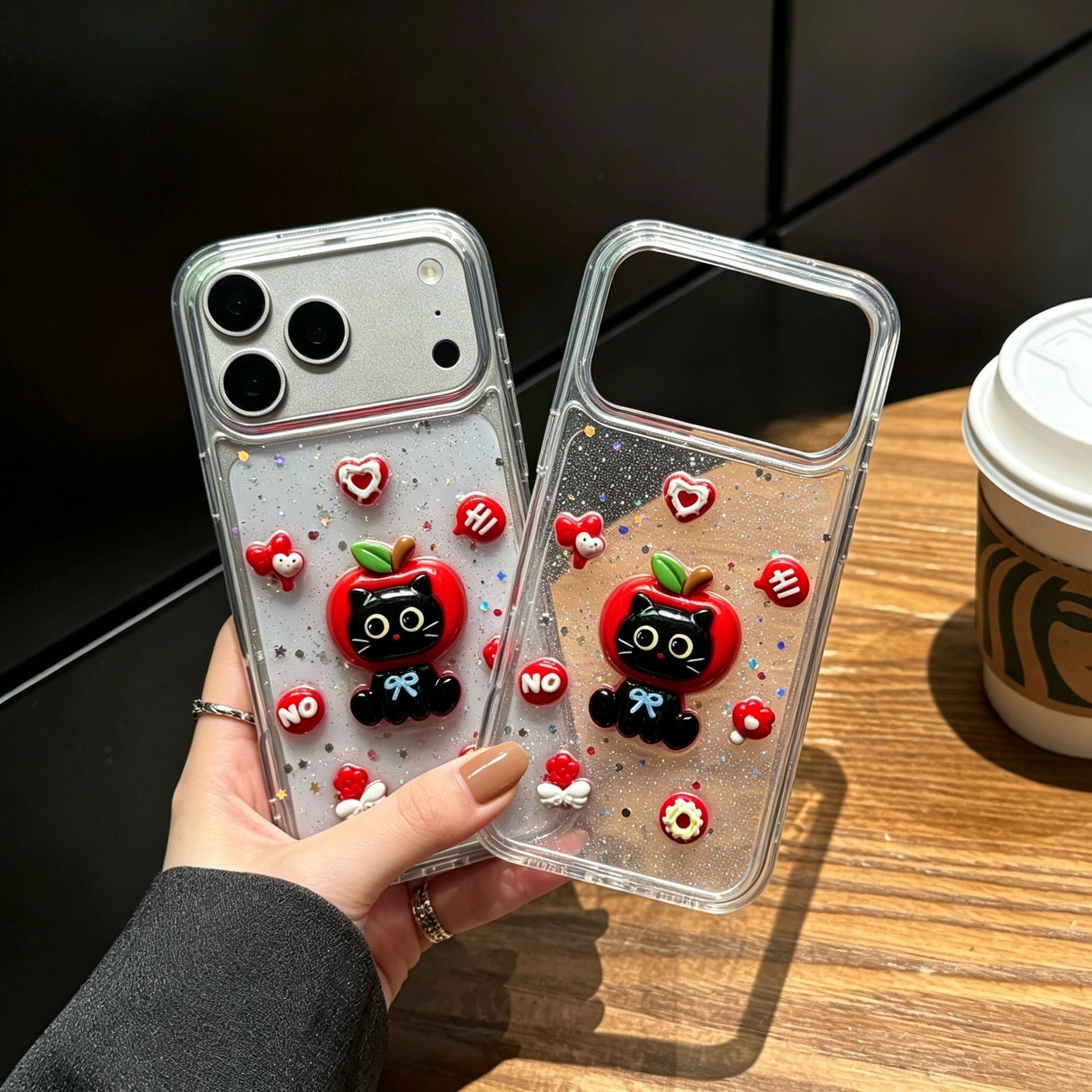 Y2K红苹果猫咪适用苹果18promax手机壳iPhone17pro可爱16/15新款X
