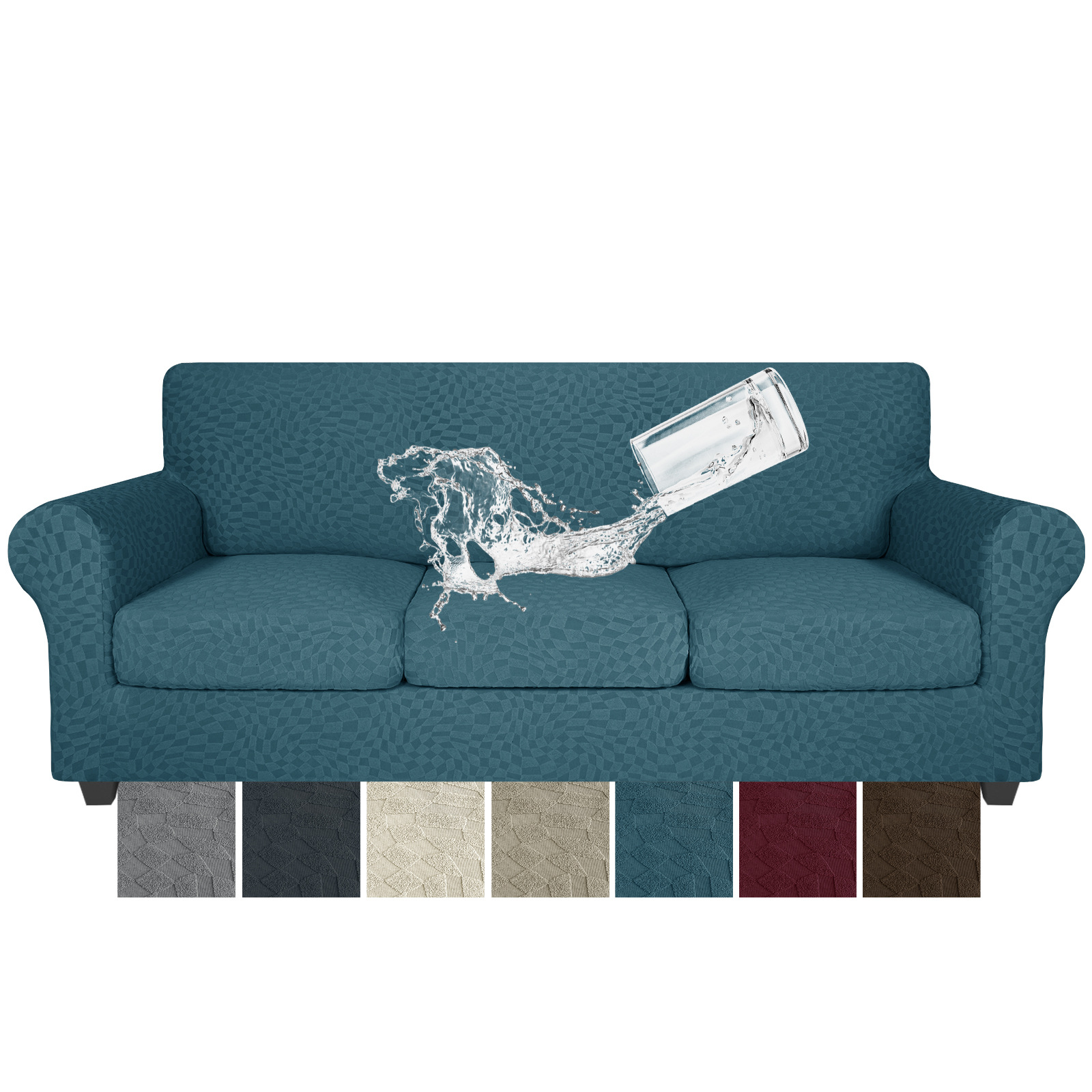 Cross-border New Deformed Lattice Waterproof Full Split All-inclusive Elastic Sofa Cover Non-slip Sofa Cover Home Sofa Cushion