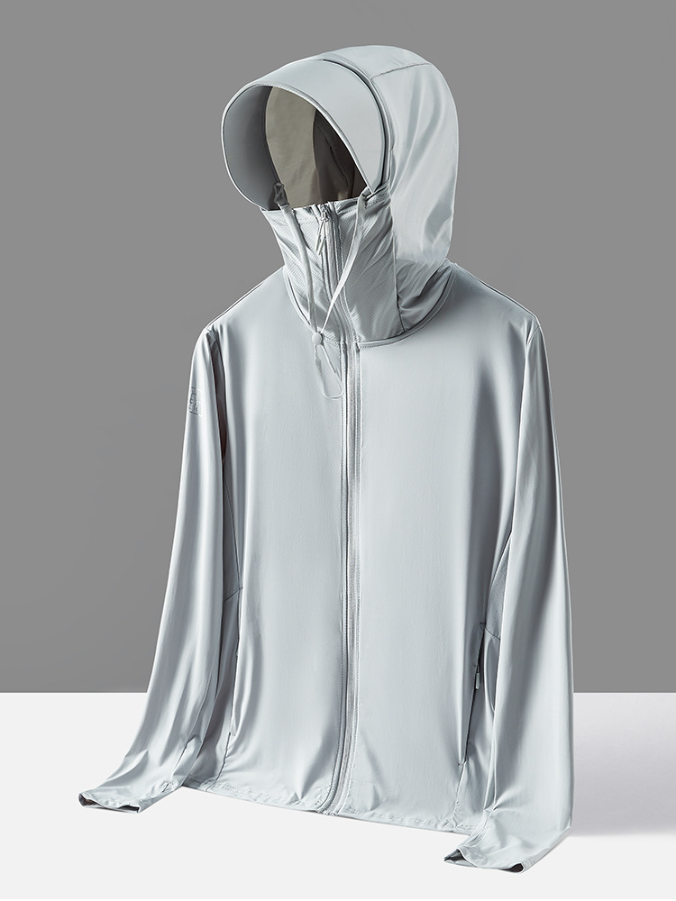 Ropa de protección solar de hielo anti-UV para hombres, ropa de piel de pesca desmontable, ropa de protección solar para mujeres, ropa de protección solar de pesca