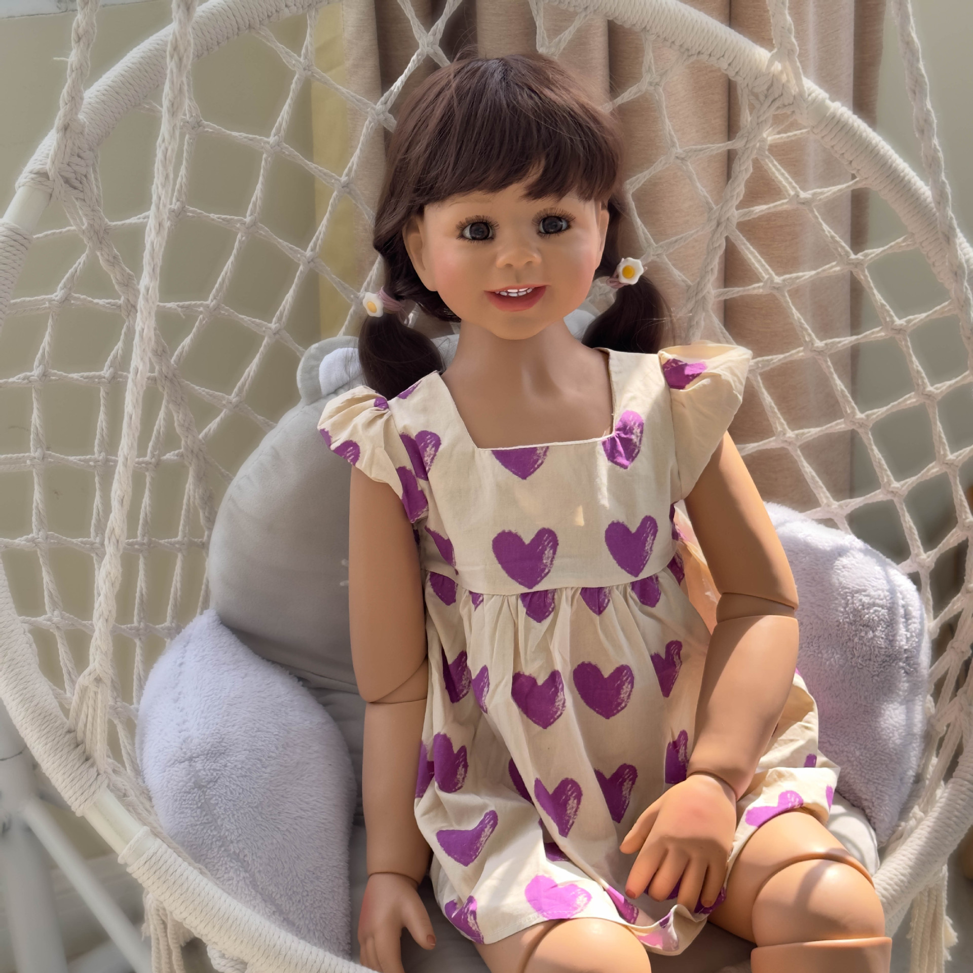 Muñeca grande de 110 cm para niñas de 5 a 6 años, pieza decorativa creativa y única para centros comerciales, modelo de ropa infantil, muñeca realista.