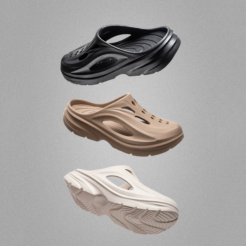 Sports Recovery Slippers for Outdoor Wear, Men's Thick-Soled Height-Increasing Non-Slip Soothing Sandals, Summer Quick-Dry Clogs Sports Recovery Slippers for Outdoor Wear, Men's Thick-Soled Height-Increasing Non-Slip Soothing Sandals, Summer Quick-Dry Clogs
